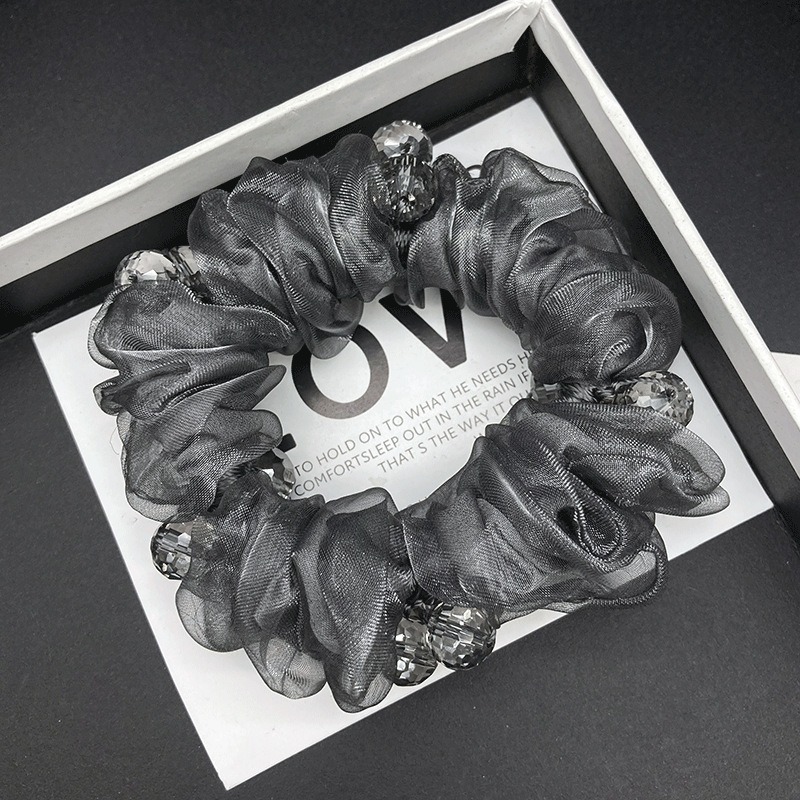 Travel Accessories Bunnings - Women Handmade Beaded Organza Scrunchie Elegant