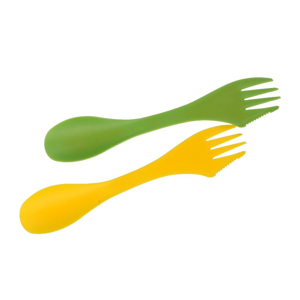 Travel Accessories And Gadgets - Multi-functional Camping Spork Fork Cutlery Set