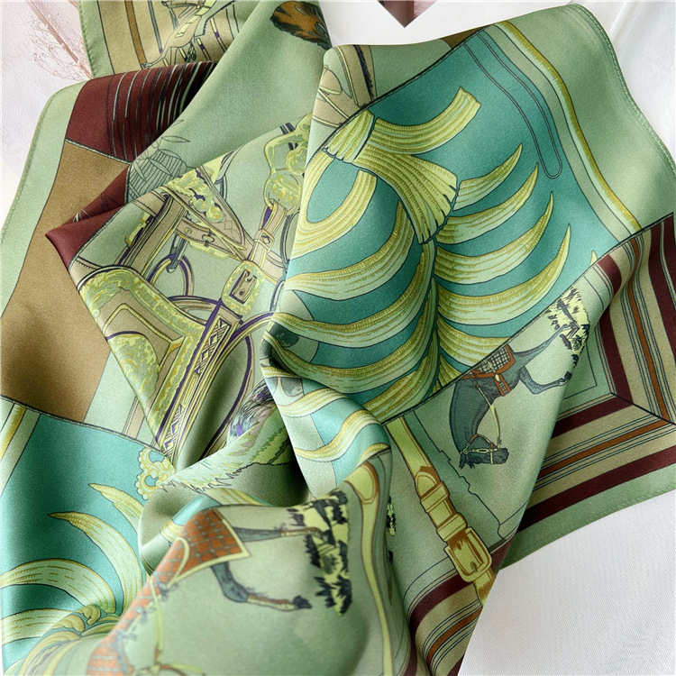 Travel Accessories Bag For Women - 65CM Green Silk Scarf Luxury Designers