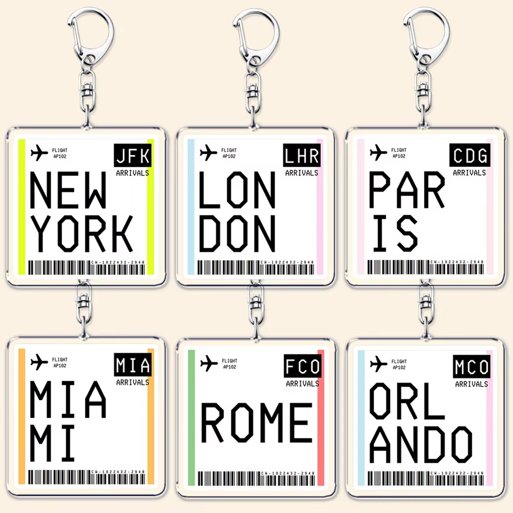 Travel Accessories And Bags - Travel Plane Ticket Boarding Pass Keychain