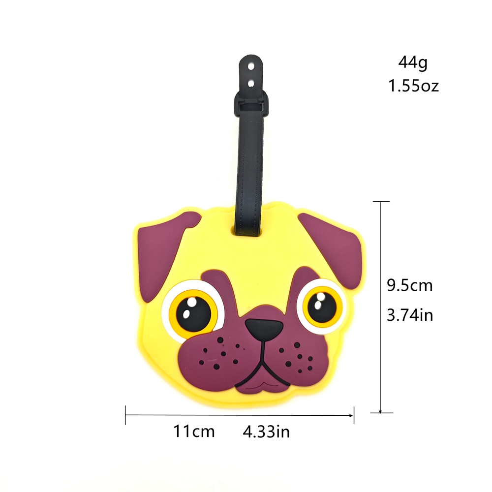 2pcs Cute Dog Luggage Tag Pend - Travel Accessories Dog 评论和价格