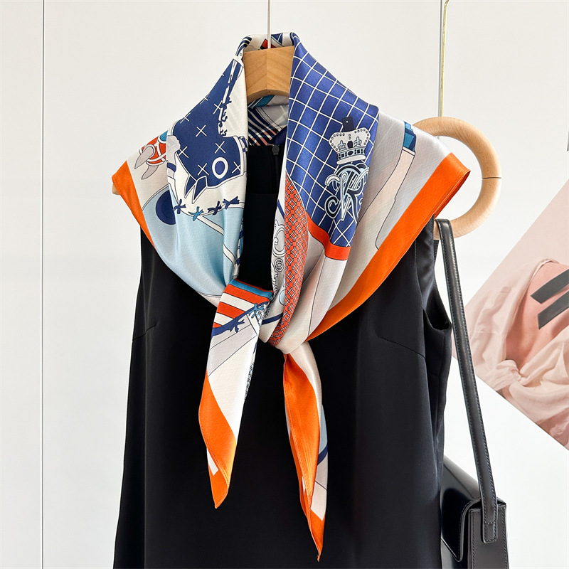 Soft Silk Scarf Women Square B - Travel Accessories Bag For Women 评论和价格