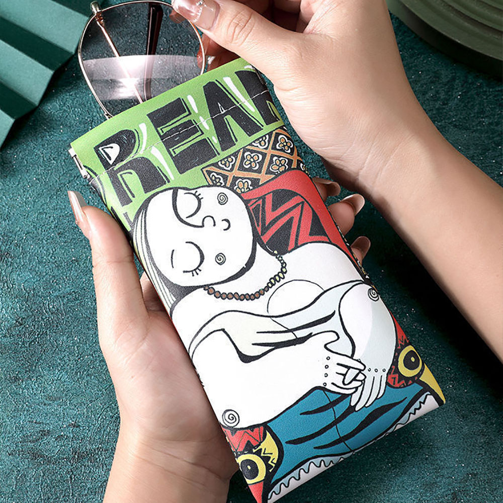 Cartoon Sunglasses Case PU Lea - Travel Accessories Pouch For Men 评论和价格