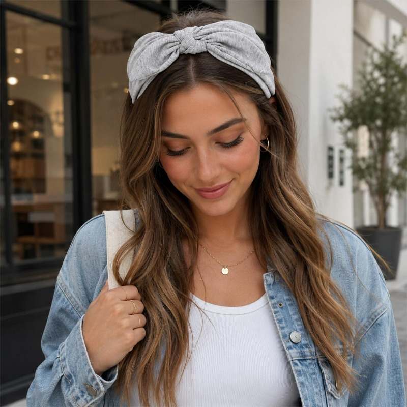 Bow Headband Wide Elastic Hair - Travel Yoga Accessories 评论和价格