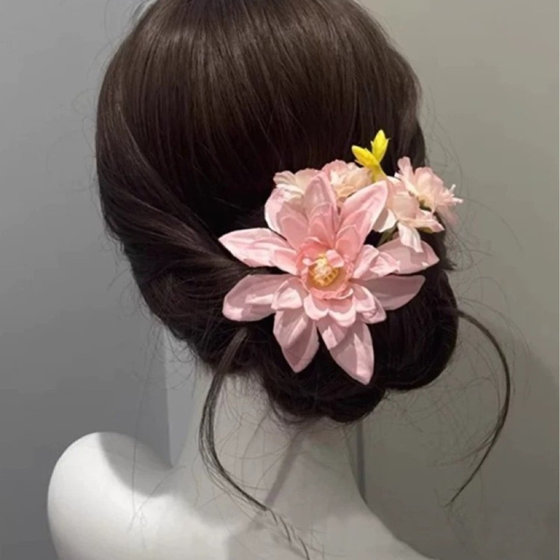 Pink Blue Flower Hair Clip New - Travel Accessories Bunnings 评论和价格