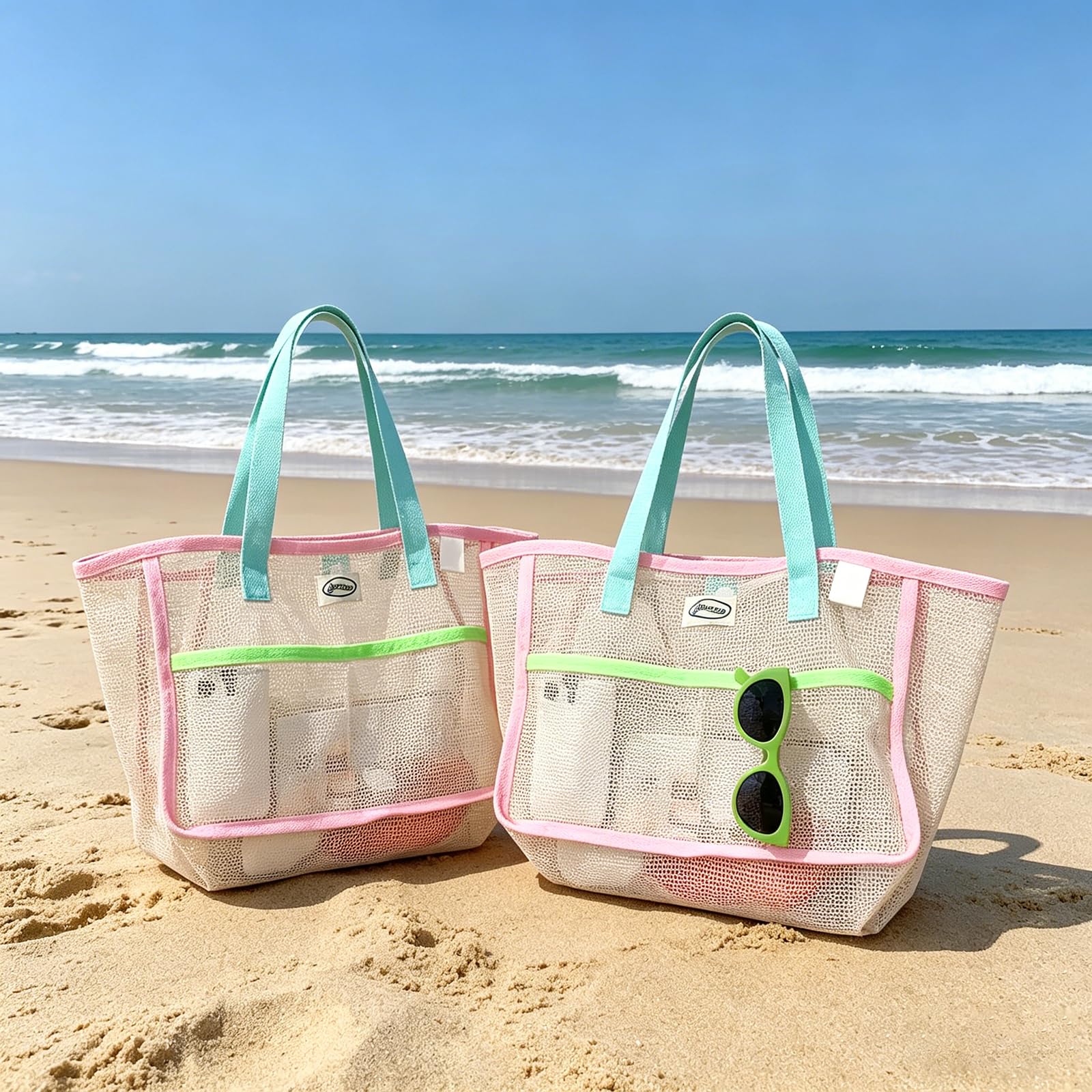 Beach Bags for Women Colorful  - Travel Accessories And Bags 评论和价格