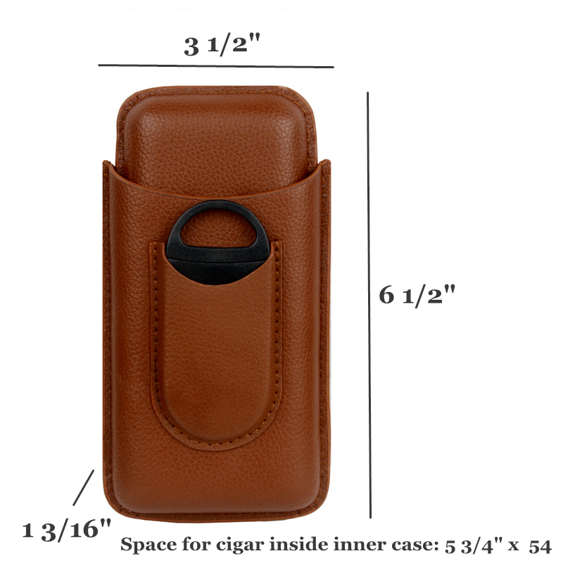 Leather Cigar Case Brown Cigar - Travel Accessories On Sale 评论和价格