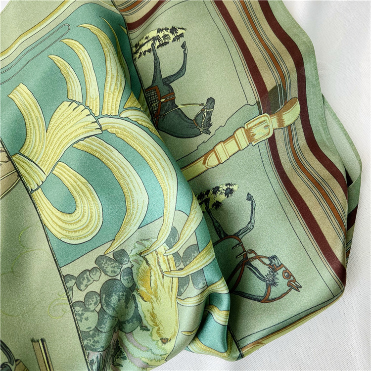 65CM Green Silk Scarf Luxury D - Travel Accessories Bag For Women 评论和价格