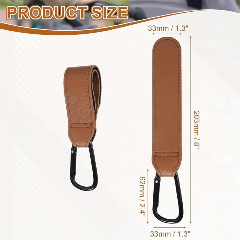 2Pcs Leather Cart Hooks Baby S - Travel Accessories For 6 Year Old 评论和价格
