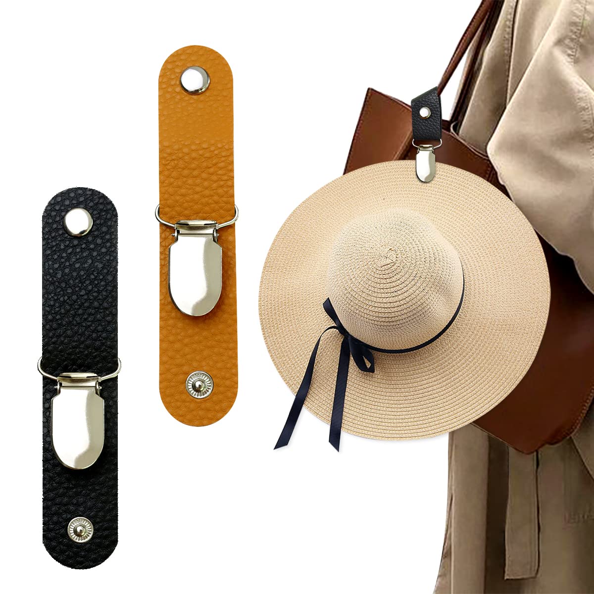 PU Leather Hat Clip for Travel - Travel Accessories Bag For Women 评论和价格