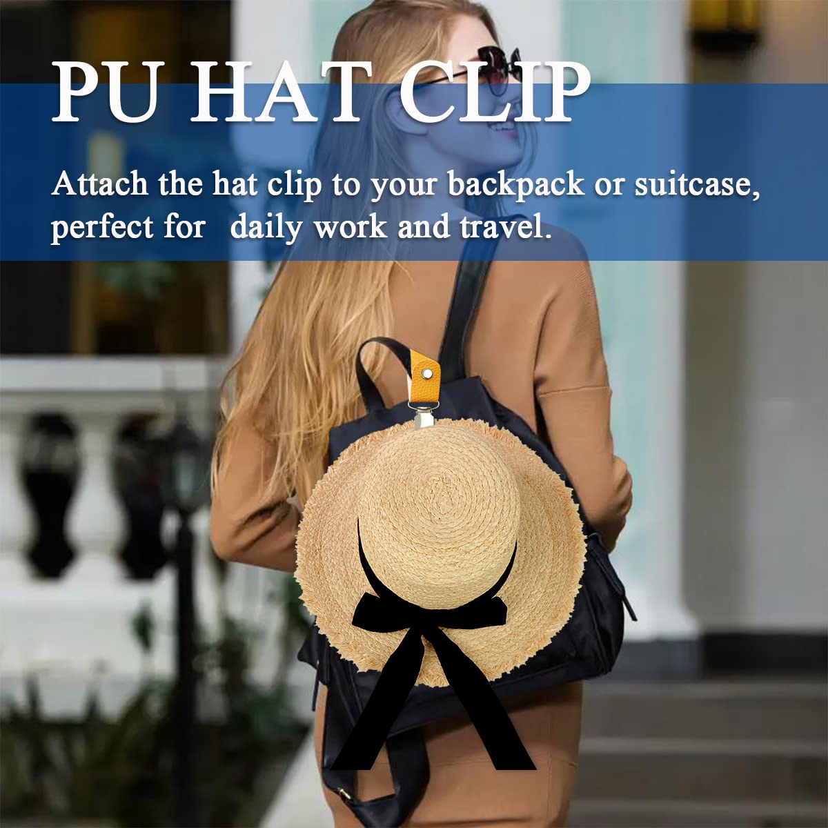 PU Leather Hat Clip for Travel - Travel Accessories Bag For Women 评论和价格
