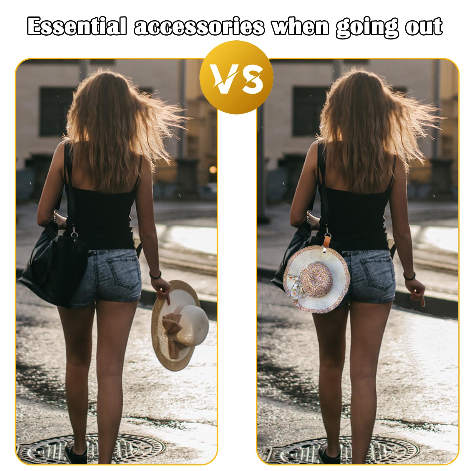 PU Leather Hat Clip for Travel - Travel Accessories Bag For Women 评论和价格